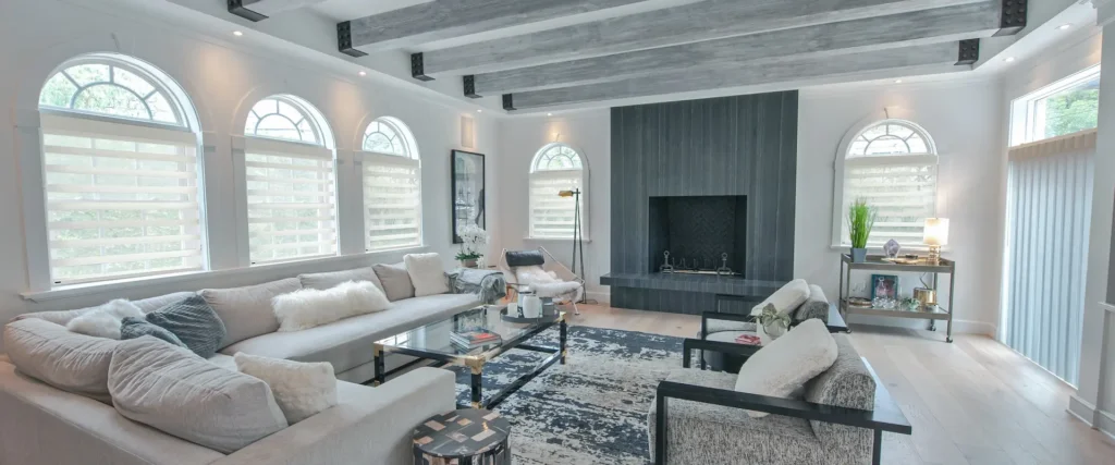 Motorized Arch Shades - Krohns Coverings